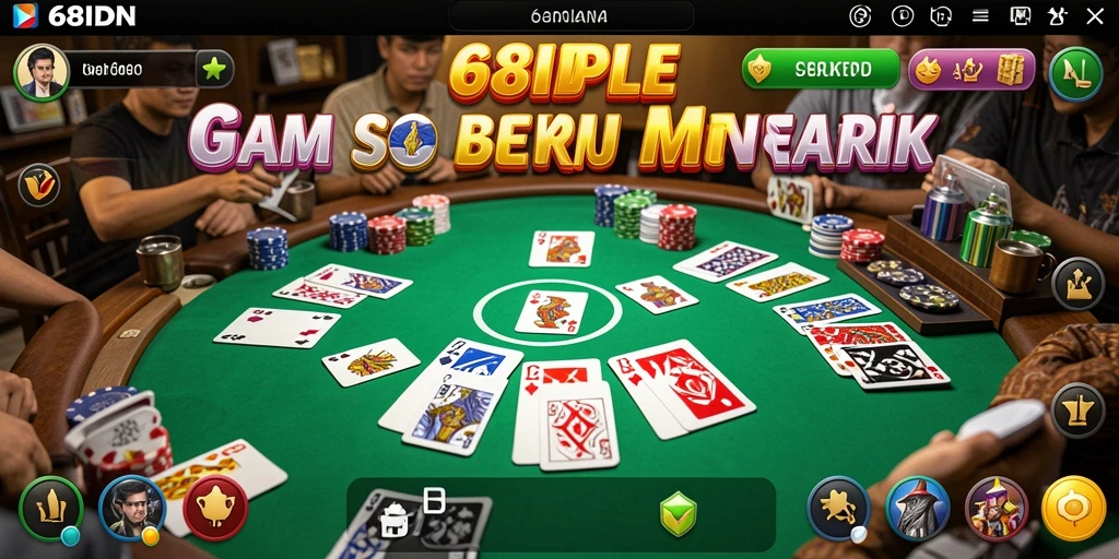 Screenshot gameplay Gaple yang seru dan menantang di 68IDN.