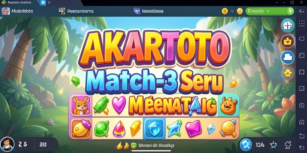 Gameplay AKARTOTO yang seru dalam kategori Match-3.