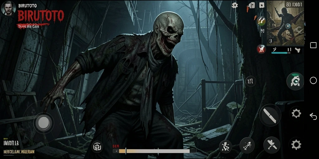 Screenshot menampilkan momen menegangkan dari gameplay BIRUTOTO.
