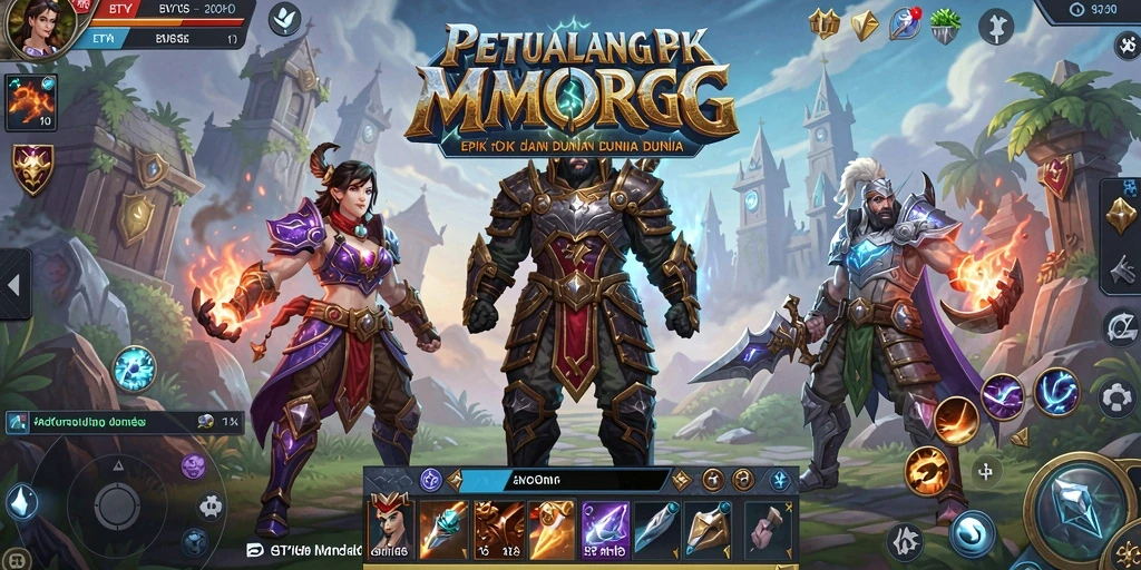 Tampilan gameplay memukau dari BTV168 yang penuh aksi MMORPG.