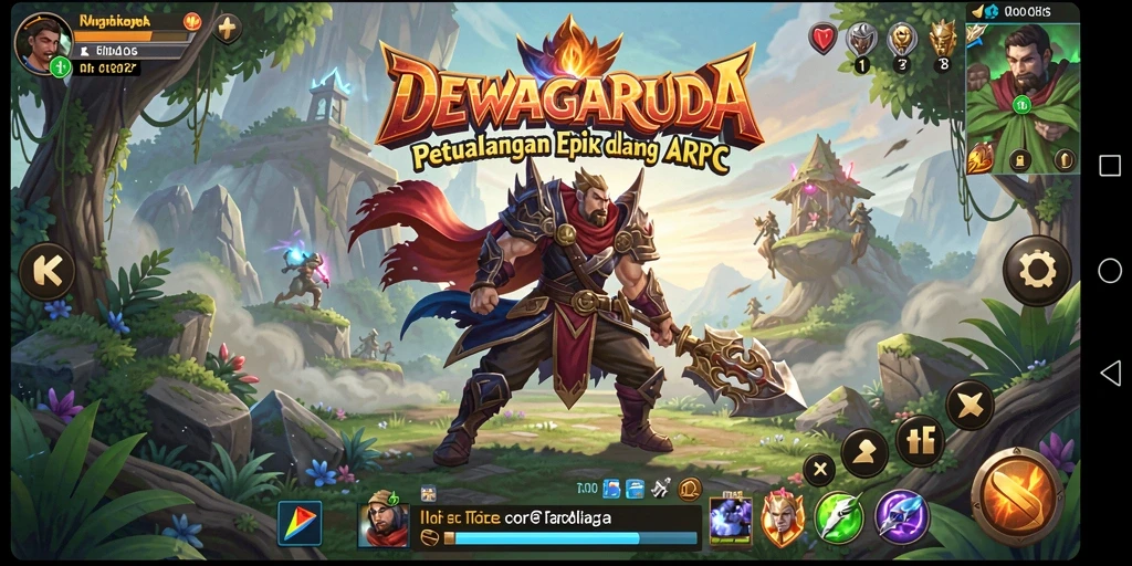 Tampilan menarik dari gameplay epic DEWAGARUDA.