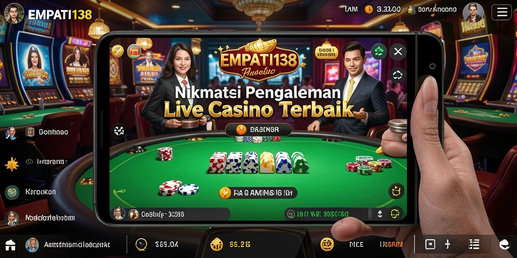 Tampilan gameplay Live Casino yang mendebarkan di EMPATI138.