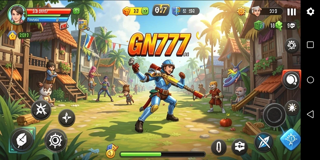 Screenshot gameplay GN777 menampilkan suasana simulasi yang interaktif.