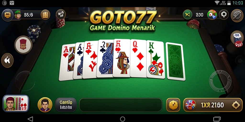 Tampilan gameplay seru di GOTO77 yang menampilkan keseruan bermain Domino.