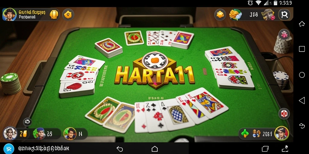 Screenshot gameplay HARTA11 menunjukkan keseruan bermain Gaple.