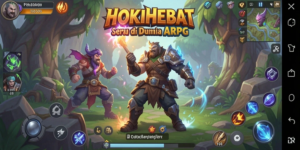 Tampilan gameplay menarik dari HOKIHEBAT dalam aksi ARPG.