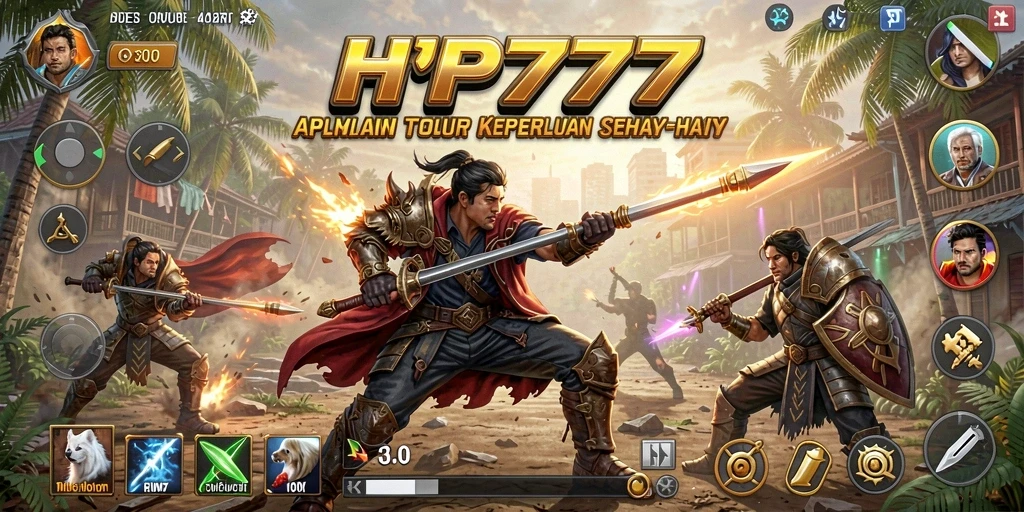 Tampilan antarmuka HP777 yang menarik dan user-friendly.