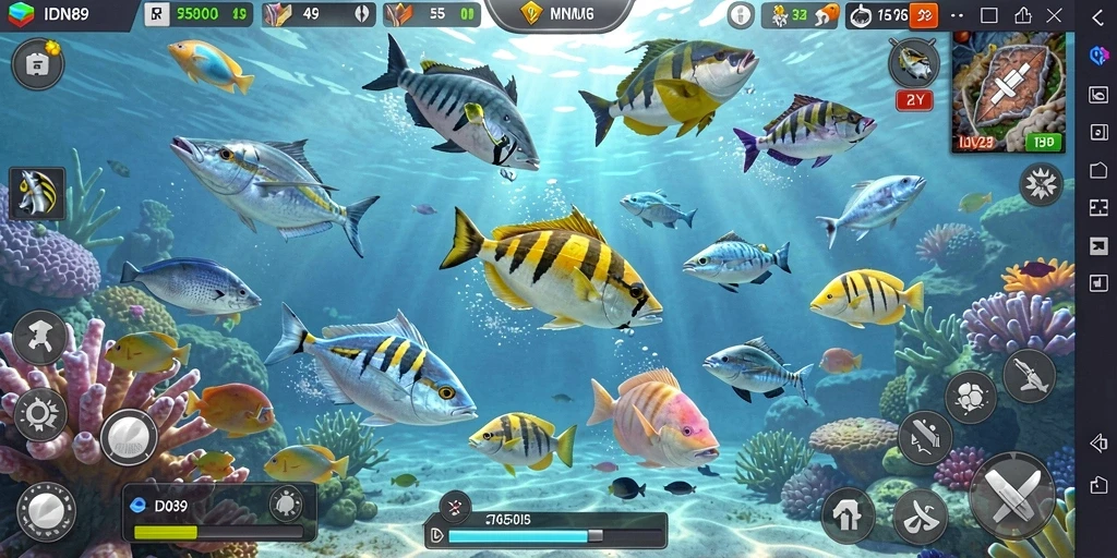 Tampilan gameplay menembak ikan yang seru di IDN89.