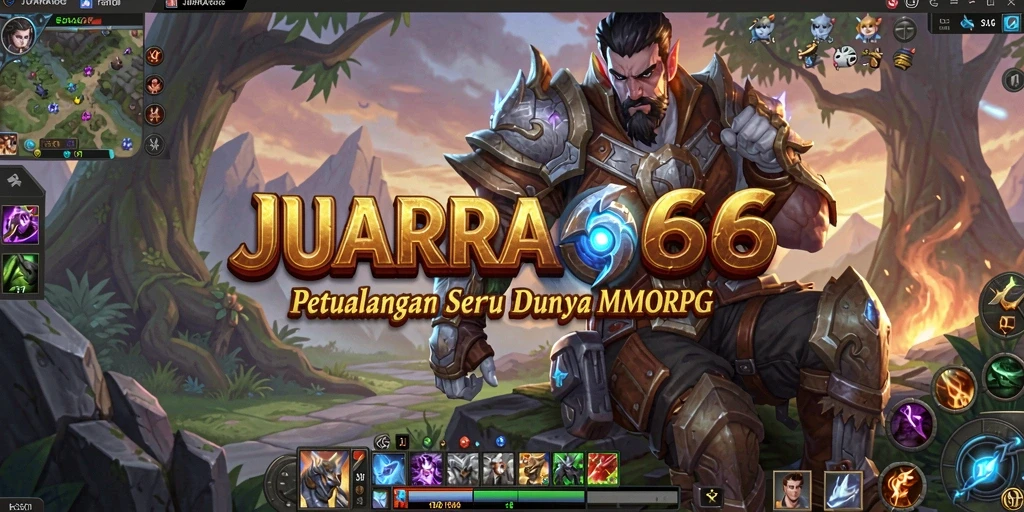 Screenshot utama JUARA666 menampilkan aksi seru dalam petualangan MMORPG.