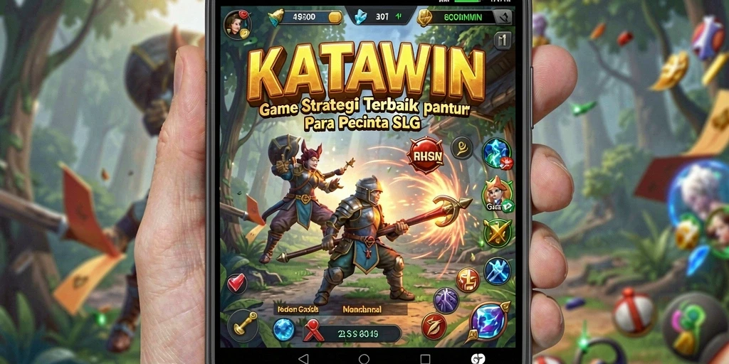 Screenshot gameplay KATAWIN menunjukkan aksi pertempuran strategis yang intens.