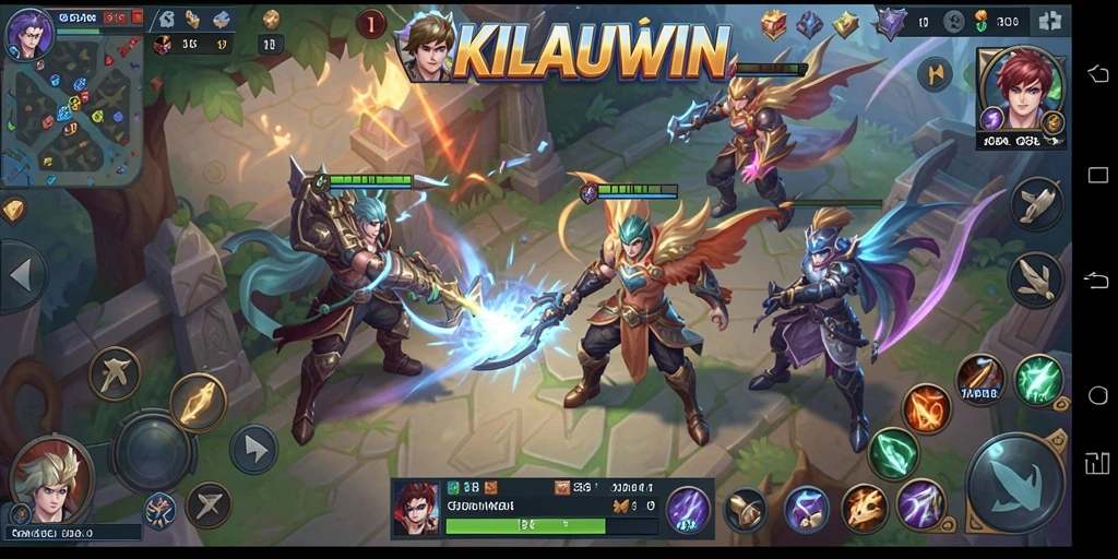 Screenshot gameplay KILAUWIN menampilkan aksi seru di arena MOBA.