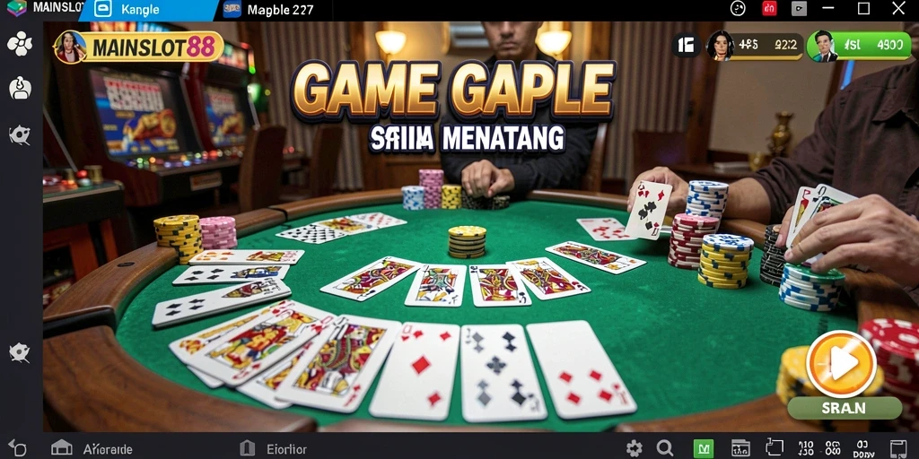 Tampilan gameplay MAINSLOT88 yang menarik saat bermain Gaple.