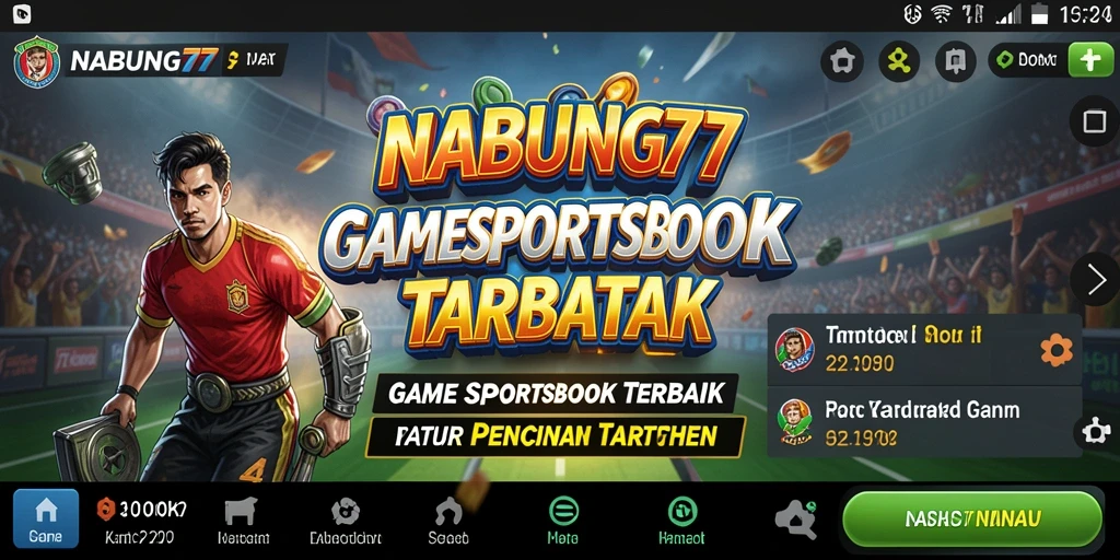 Tampilan menarik dari gameplay NABUNG77 dalam taruhan Sportsbook.