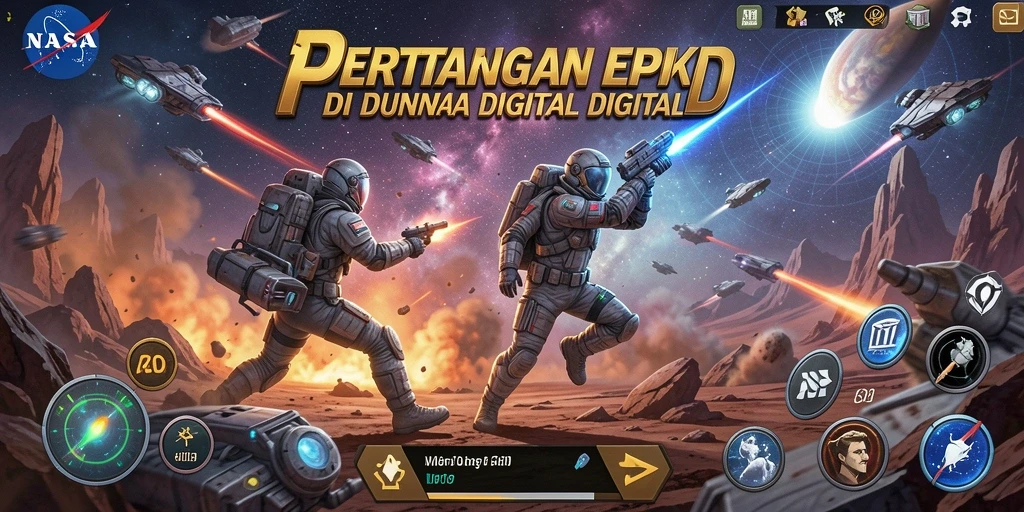 Screenshot dari gameplay <strong>NASA4D</strong> yang menunjukkan pertarungan yang intens.