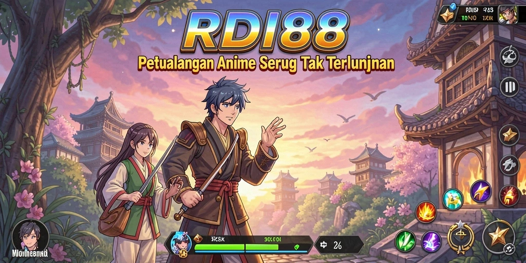 Screenshot menampilkan aksi karakter di dunia Anime RDI88 yang memukau.
