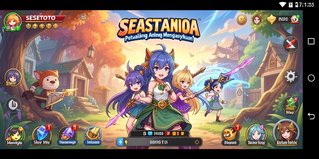 Gameplay SESETOTO yang penuh warna dan aksi seru.