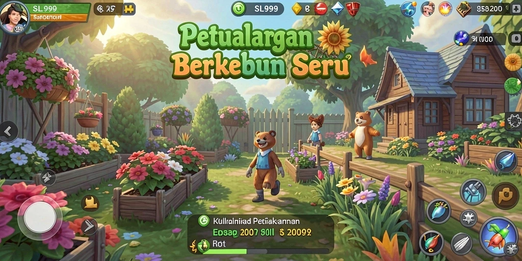 Screenshot menampilkan gameplay seru bertani di SL999.