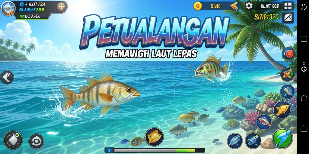 Tangkapan besar di laut dengan beragam jenis ikan.